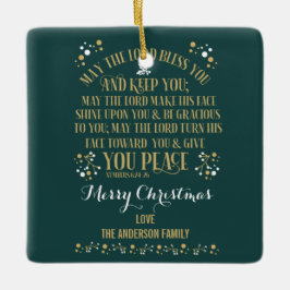 Custom Christmas Sessing Numbers 6:24-26 Foto Keramikornament