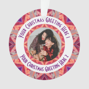 Custom Christmas Star Fun Jolly Red Foto Gruß Ornament