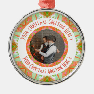 Custom Christmas Star Jolly Green Foto Gruß Ornament Aus Metall