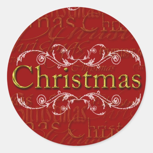 Custom Christmas Stickers (Vorderseite)