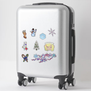 Custom Christmas Stickers Aufkleber