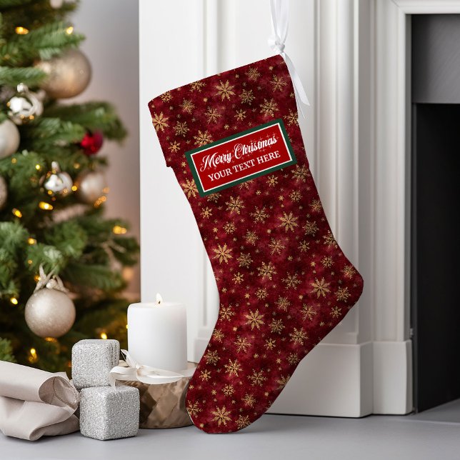 Custom Christmas Strumpf Watercolor Personalisiert Großer Weihnachtsstrumpf (Custom Christmas Stocking Watercolor Personalized Name)