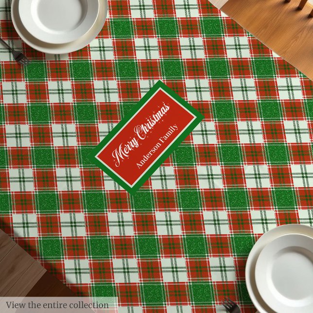 Custom Christmas Tablecloth Chic Holiday Accent Tischdecke (Custom Christmas Tablecloth Chic Holiday Accent)