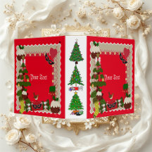 Custom Christmas Tree Red Book Binder