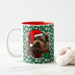 Custom Christmas Weihnachtsmannmütze Pet Zwei Foto Zweifarbige Tasse
