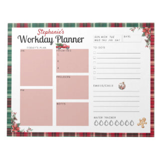 Custom Christmas Workday Planer Notizblock