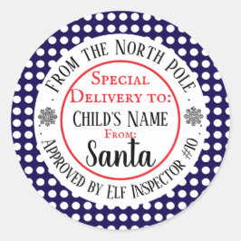 Custom Christmas Workshop Runder Aufkleber