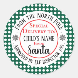 Custom Christmas Workshop Runder Aufkleber