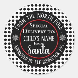 Custom Christmas Workshop Runder Aufkleber