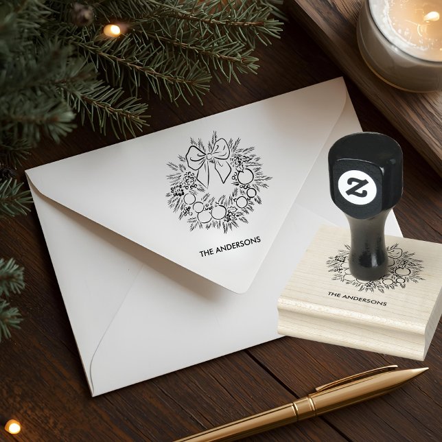 Custom Christmas Wreath Gummistempel (Von Creator hochgeladen)