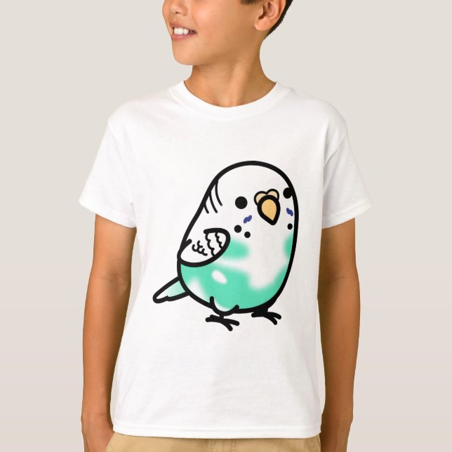 Custom Chubby Budgie T-Shirt (Vorderseite)