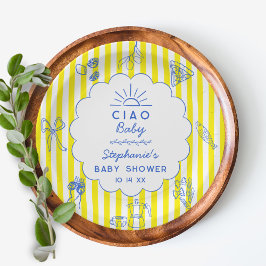 Custom Ciao Baby Italienisches Themed Baby Dusche  Pappteller