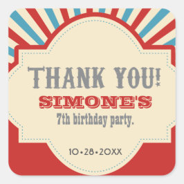 Custom, Circus Themed Party geben Sticker