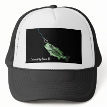 CUSTOM CITY NAME BASS HIER FISHY STRIKING ID