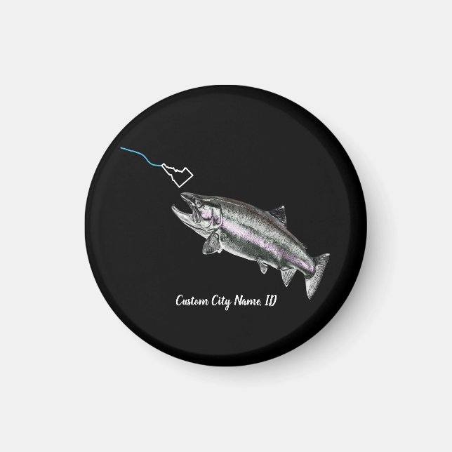 CUSTOM CITY NAME STEELHEAD HIER FISCHY FISHY STK I MAGNET (Vorne)