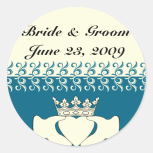 Custom Claddagh Runder Aufkleber