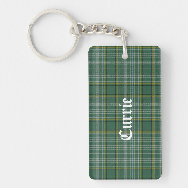 Custom Clan Currie Tartan Kariert Key Chain Schlüsselanhänger (Vorderseite)