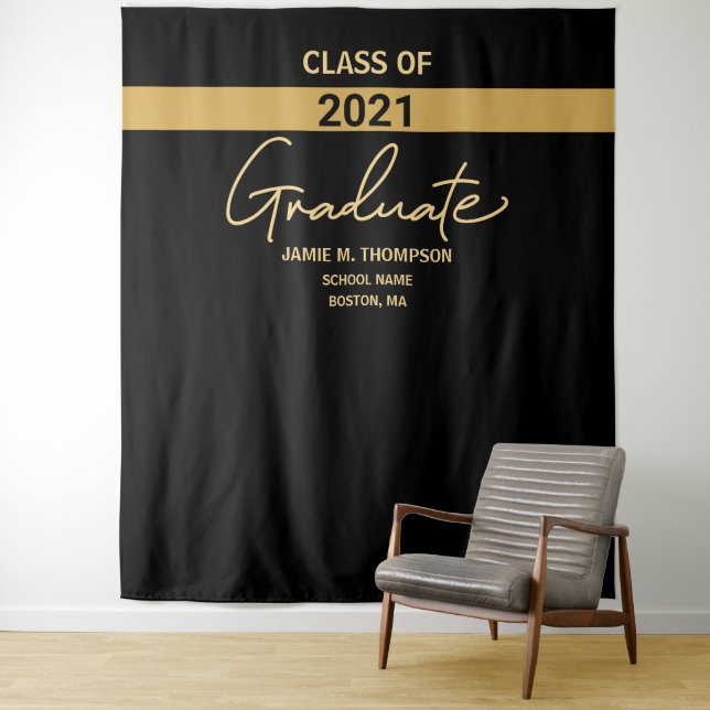 Custom Class of 2021 Graduate Abschluss Wandteppich (Beispiel)