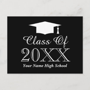 Custom Class of 2024 High School Graduation Party Postkarte