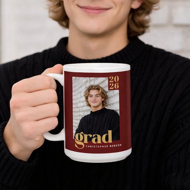 Custom Class of 2026 Photo Graduation Kaffeetasse (Von Creator hochgeladen)
