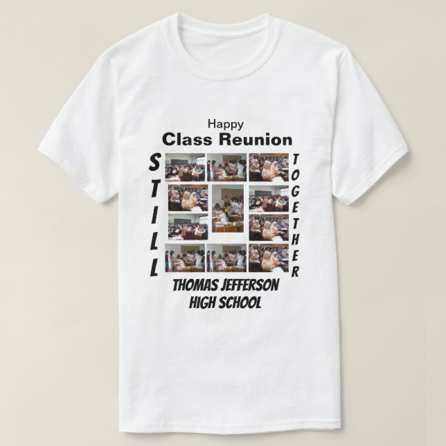 Custom Class Wiedersehen 11 Foto Collage T - Shirt (Design vorne)