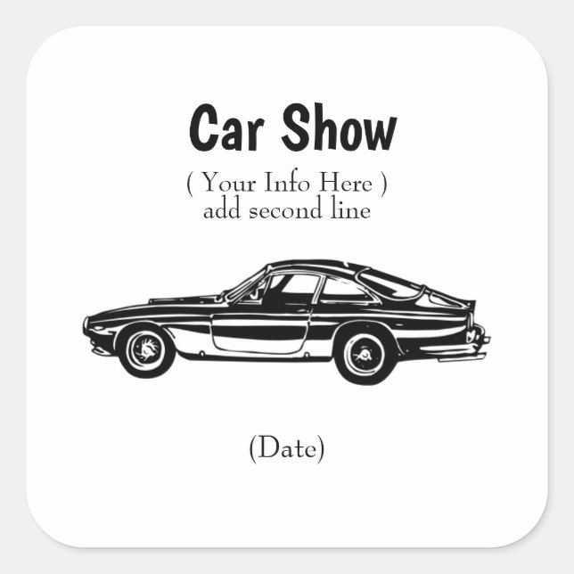 Custom Classic Car Stickers (Vorderseite)