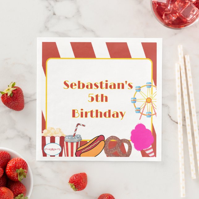 Custom Classic Carnival Geburtstagsparty Serviette (Beispiel)