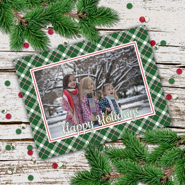 Custom Classic Red Green Blue Kariertes Muster Postkarte (Von Creator hochgeladen)