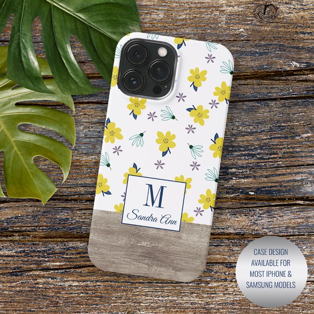 Custom Classy Spring Daisies floral Art Muster iPhone Hülle (Von Creator hochgeladen)