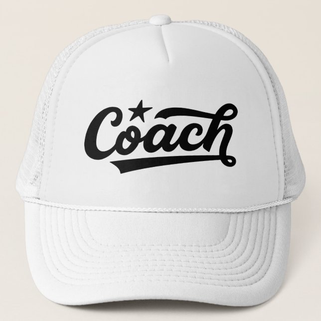 Custom Coach Trucker Hat – Personalized Team Logo  Truckerkappe (Vorderseite)
