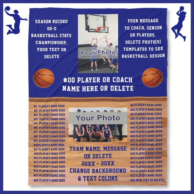 Custom COACH und Basketball SENIOR Nachtgeschenke, Fleecedecke (Great Gifts for Basketball Coaches. Senior night gifts for basketball. Basketball player gifts. )