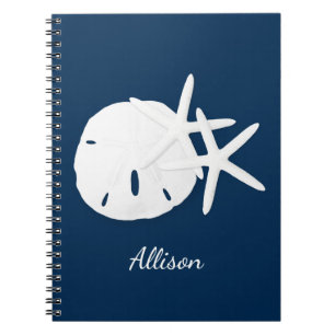 Custom Coasta Beach Blue Starfish Sand Dollar Notizblock