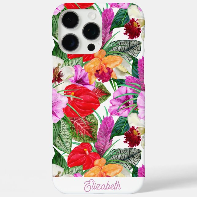 Custom Coastal Paradise Bloms Case-Mate iPhone Ca Hülle (Rückseite)