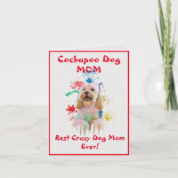 Custom Cockapoo Mama Dog Bester Crazy Dog Digitale