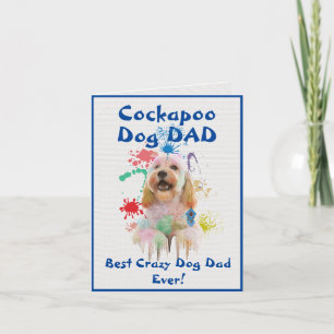 Custom Cockapoo Vater Dog Bester Crazy Dog Vater D Karte