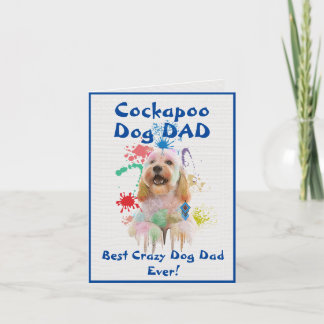 Custom Cockapoo Vater Dog Bester Crazy Dog Vater D Karte