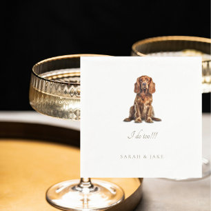 Custom Cocker Spaniel Pet Wedding Napkins Serviette