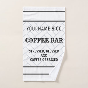 Custom Coffee Bar Modern Farmhouse Handtuch