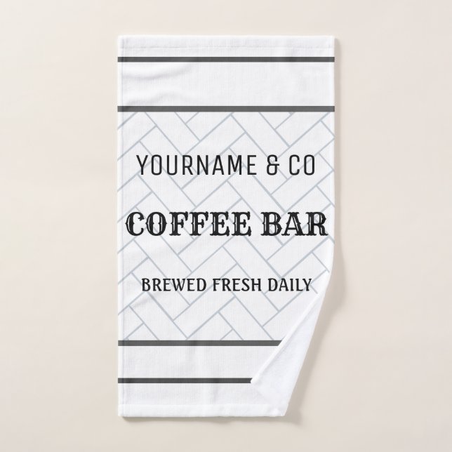 Custom Coffee Bar Modernes Bauernhaus Handtuch (Handtuch)