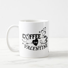 Custom Coffee Lover Heart Arrow Valentine Kaffeetasse