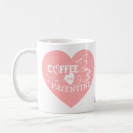 Custom Coffee Lover Pink Heart Arrow Valentine Kaffeetasse