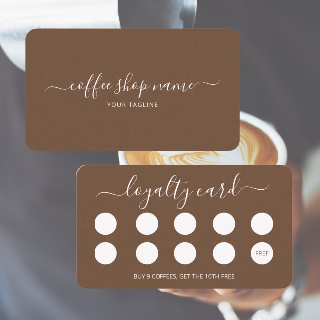 Custom Coffee Loyalty Card Einfaches Skript Treuekarte (Custom Coffee Loyalty Card Simple Script)