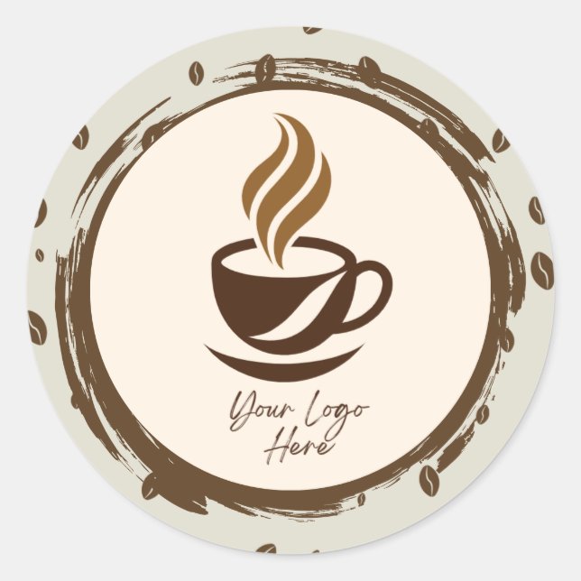 Custom Coffee Product Label Stickers | Cozy Coffee (Vorderseite)