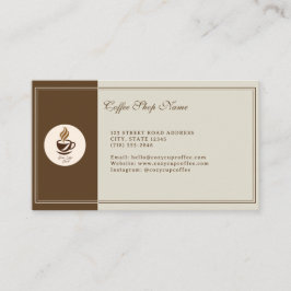 Custom Coffee Shop Business Card – Personalized Visitenkarte