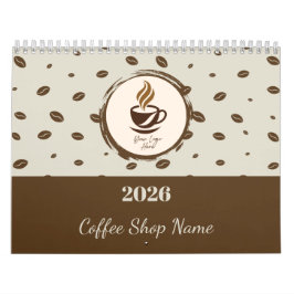 Custom Coffee Shop Calendar 2026 ,Personalized Bus Kalender