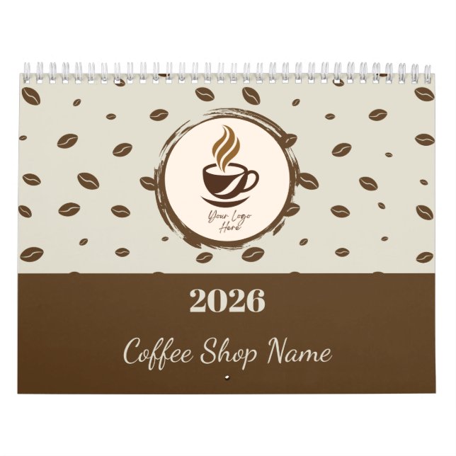 Custom Coffee Shop Calendar 2026 ,Personalized Bus Kalender (Titelbild)