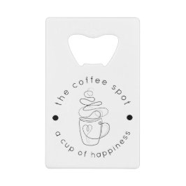 Custom Coffee Shop Fügen Sie Ihr Logo Minimalistis Geldbeutel Flaschenöffner