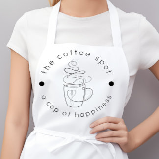Custom Coffee Shop Fügen Sie Ihr Logo Minimalistis Schürze