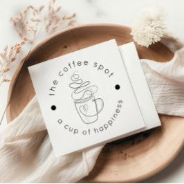 Custom Coffee Shop Fügen Sie Ihr Logo Minimalistis Serviette