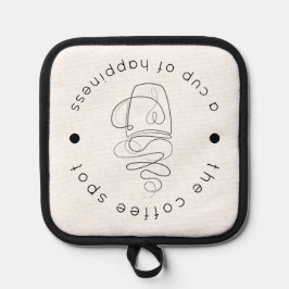 Custom Coffee Shop Fügen Sie Ihr Logo Minimalistis Topflappen